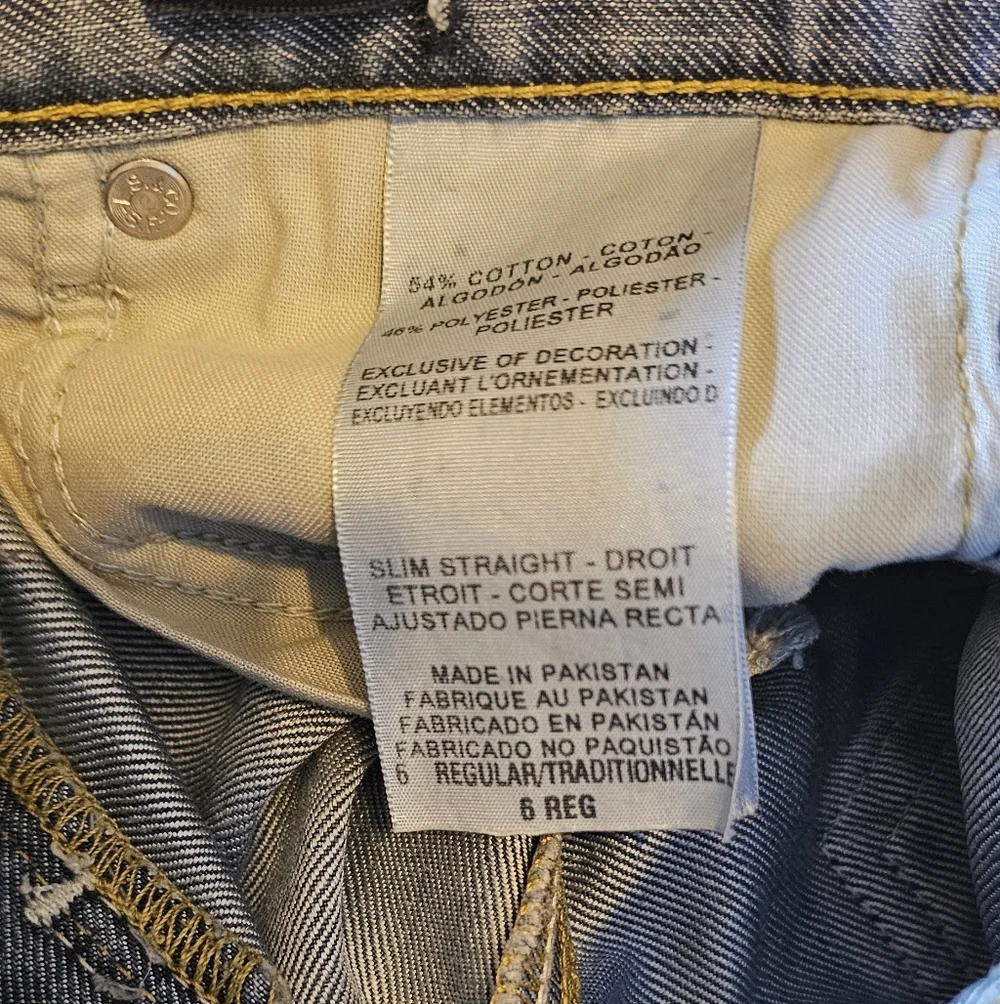 Denizen From Levi's Boys Size 6 Regular Slim Straight Fit Blue Jeans